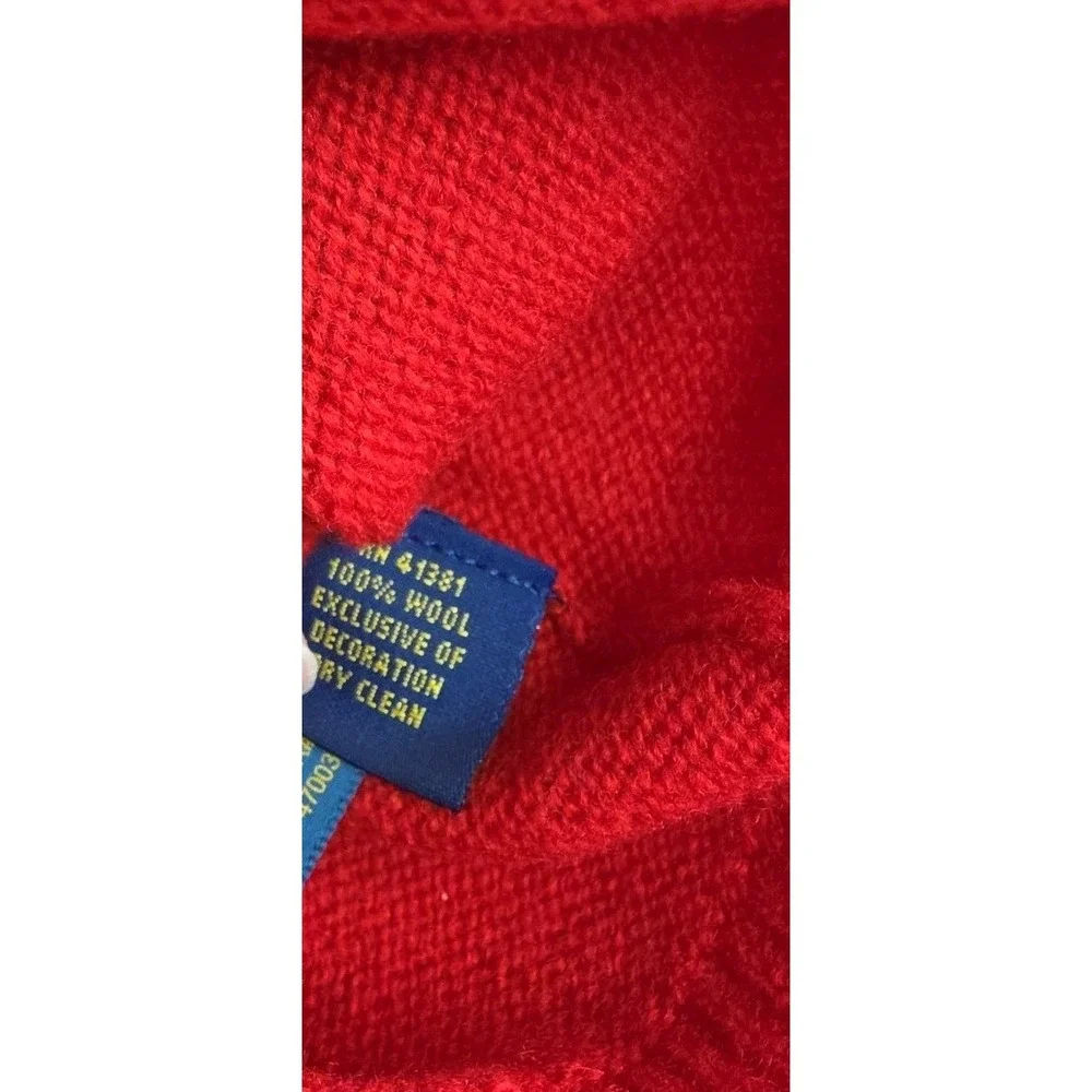 Polo Ralph Lauren Sweater Mens XL Merino Wool Washable Red V-Neck New NWT